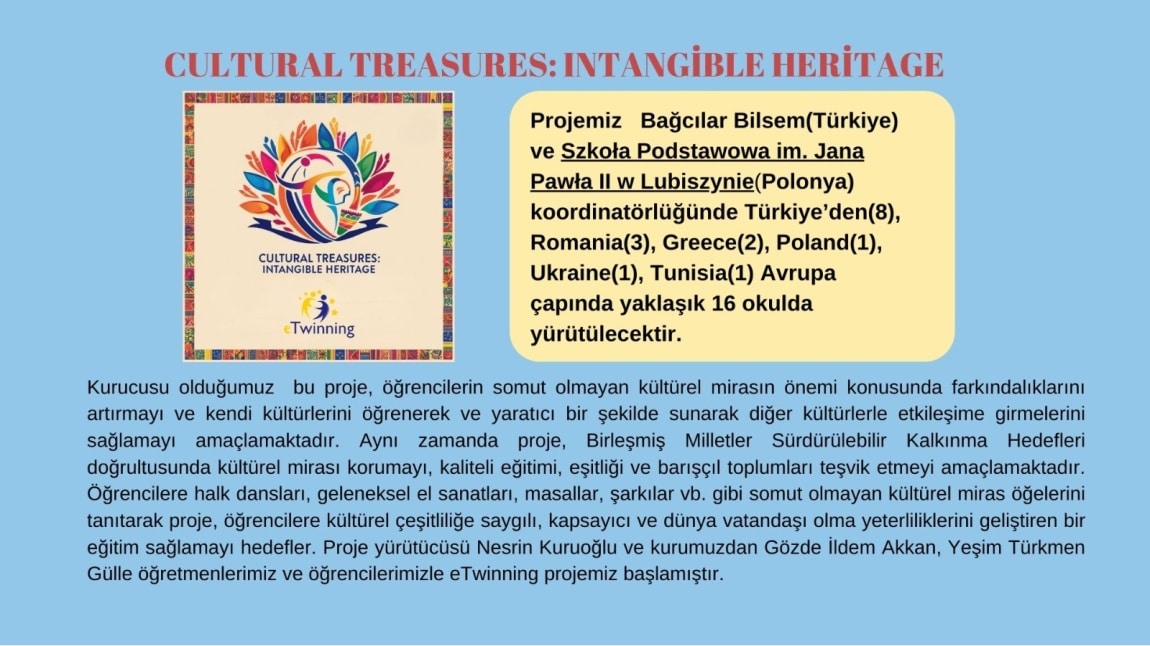 eTwinning – Cultural Treasures: Intangible Heritage